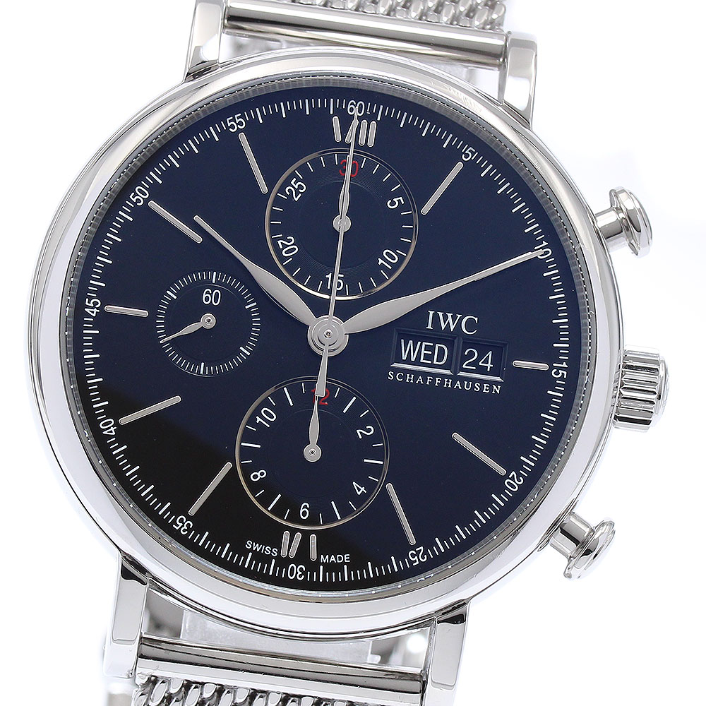 IWC IWC SCHAFFHAUSEN IW391030 ポートフィノ クロノグラフ デイデイト 自動巻き メンズ _883814【中古】