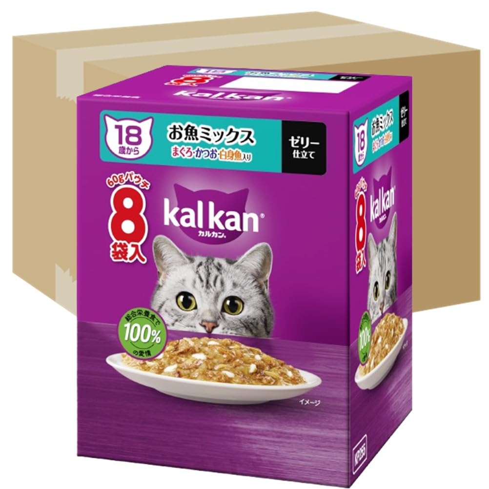 カルカン パウチ 18歳から 60g×160袋（8袋入り×20箱） お魚ミックス まぐろかつお白身魚入り シニア 高齢期 ウェットフード キャットフード 総合栄養食 水分補給 毎日食べることを考え