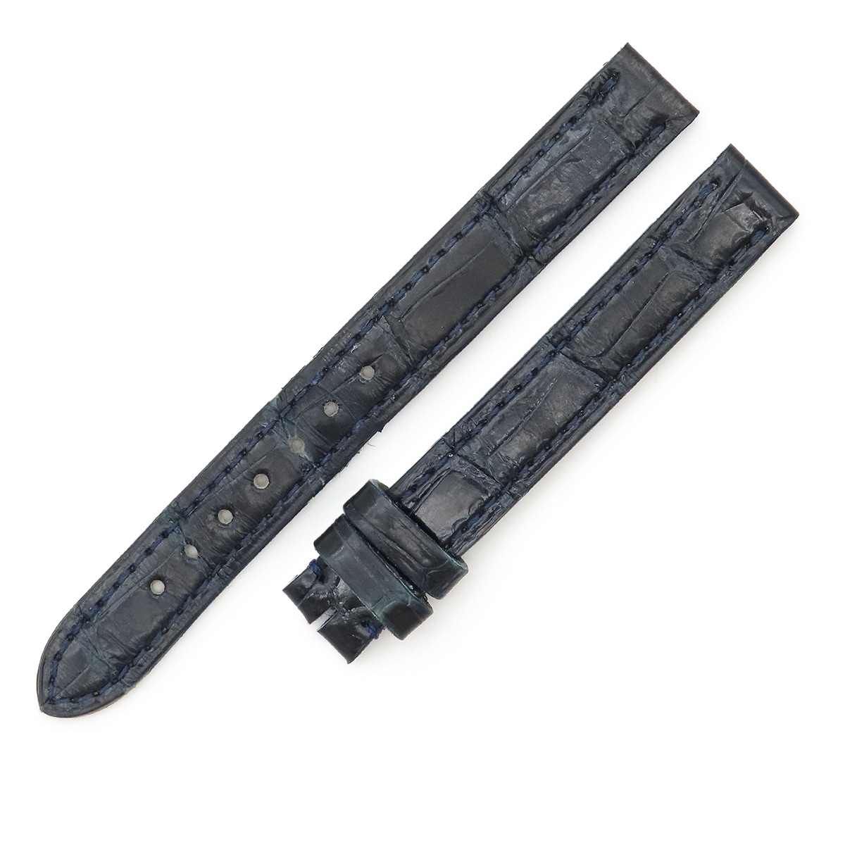 レディース 純正 替え クロコバンド 尾錠用 ベルト ストラップ 12ｍｍ 紺 ネイビー