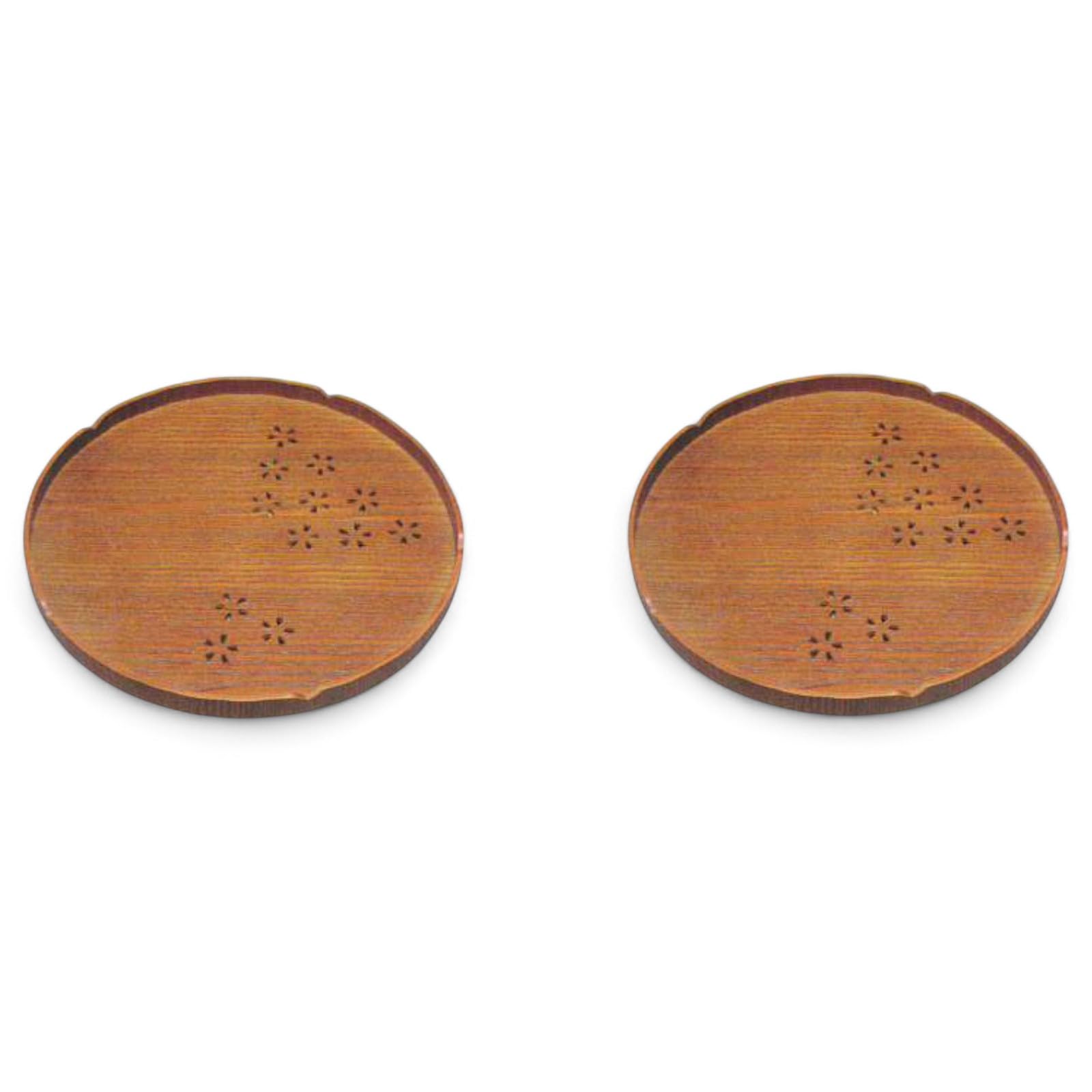 J-kitchens 盆 2pcs セット （ お盆 トレー） 木の膳 ナチュラル ディナーウェア 木製 NO.172419