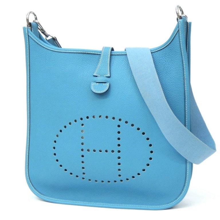 エルメス HERMES ショルダーバッグ エヴリンPM エブリン SV金具 G刻印 ブルージン クシュベル 【中古】(65829)