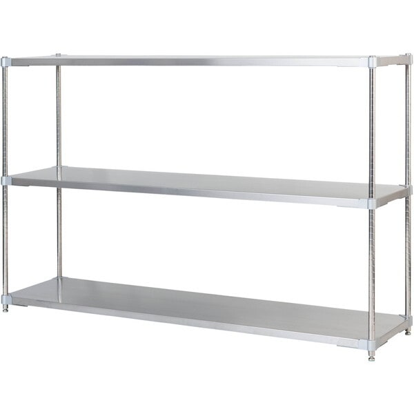 アイ・エル・シー GSS3-46180 燕三条製 PROFACE SUS304ステンレスソリッドシェルフ3段 460×1800×1200 SUS304ステンレスポール メーカー直送