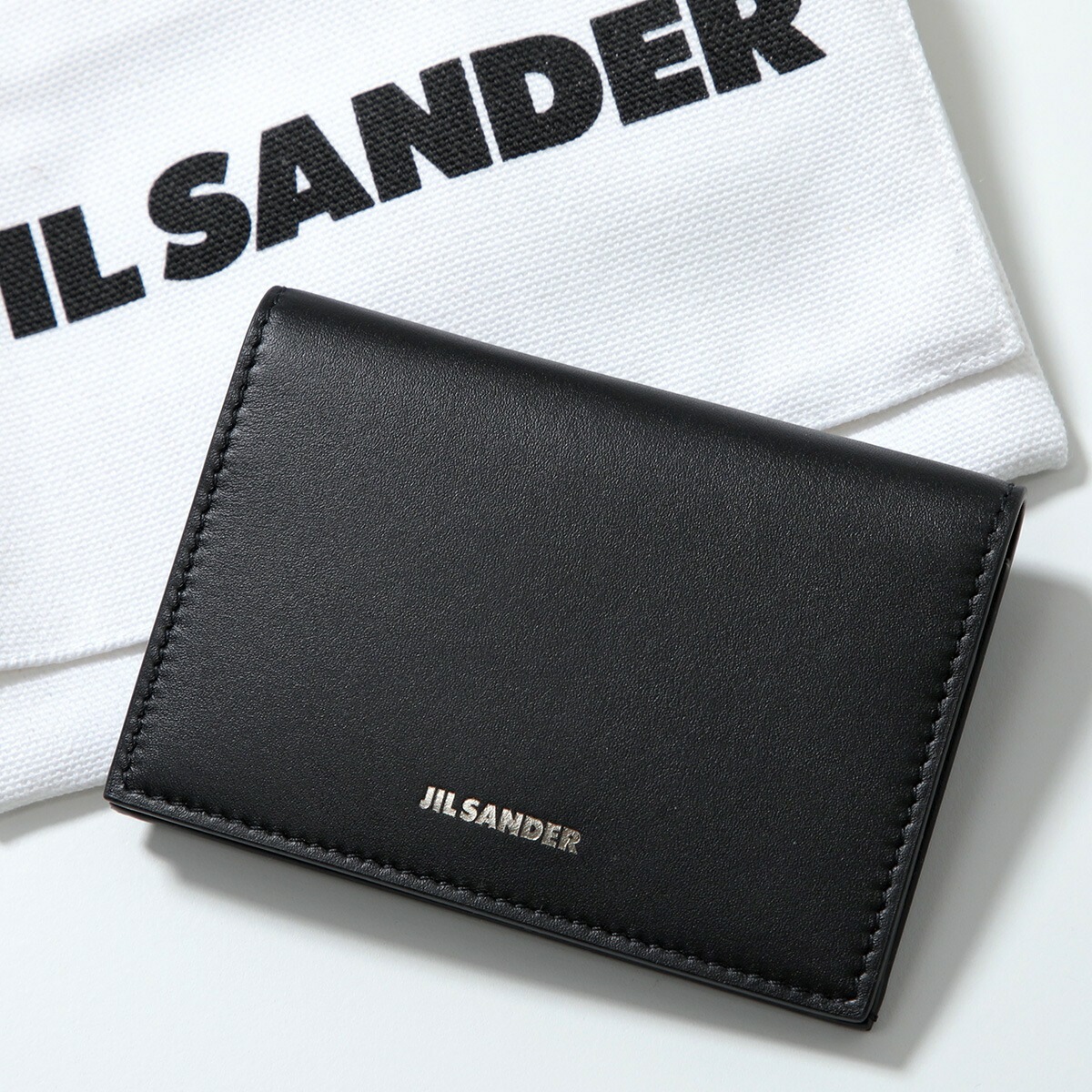 JIL SANDER ジルサンダー カードケース J26VL0027 P5995 メンズ レザー ミニ財布 パスケース 名刺入れ 定期入れ 001/BLACK J26VL0027P5995001