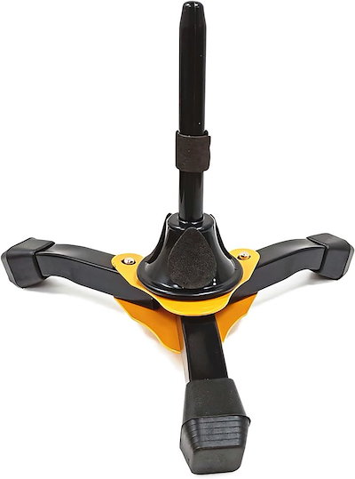 他サイト： フルート クラリネット オーボエ 楽器 スタンド 滑り止め パッド 折りたたみ 収納 コンパクト 3本 脚固定 管楽器( イエロー)の商品画像