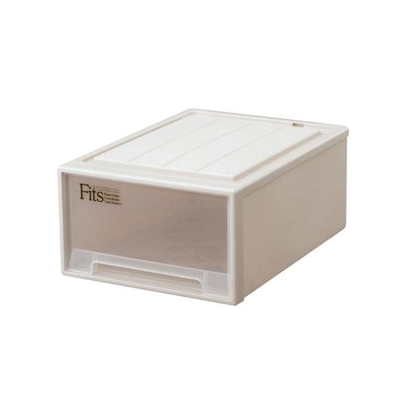 （まとめ） 天馬 Fits フィッツケース クローゼット W390×D530×H230mm カプチーノ M-53CAP 1個 (×2セット)