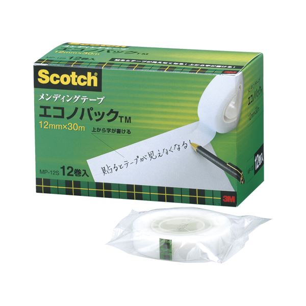 （まとめ） 住友スリーエム スコッチ(R)メンディングテープ エコノパック(TM)製品 （小巻）巻芯径25mm MP-12S 12巻入 (×2セット) 8,209円