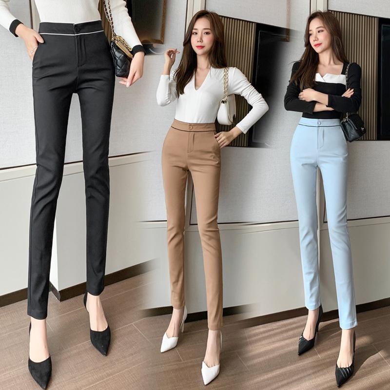 着痩せ 通勤OL フォーマル オフィス おしゃれ ビジネス 大きいサイズ ボトムス ストレートズボン 黒スラックス 通勤 ロング丈 レディース 【Primepic】【急速出荷】スラックスパンツ