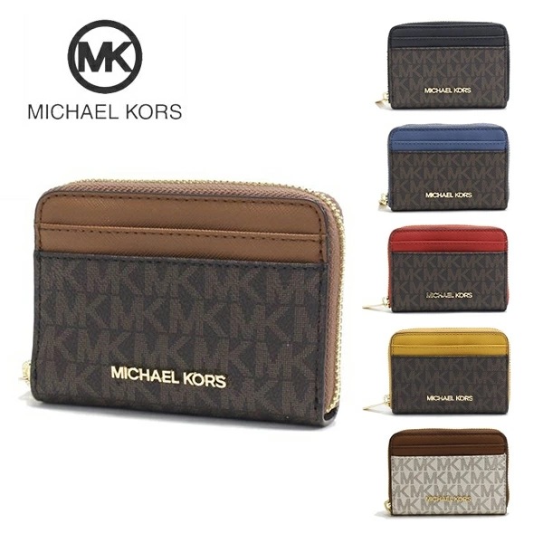 マイケルコース コインケース レディース カードケース 財布 Michael Kors coin purse シグネチャー ジェット セット トラベル レザー 35H9GTVZ2B 送料無料 ギ