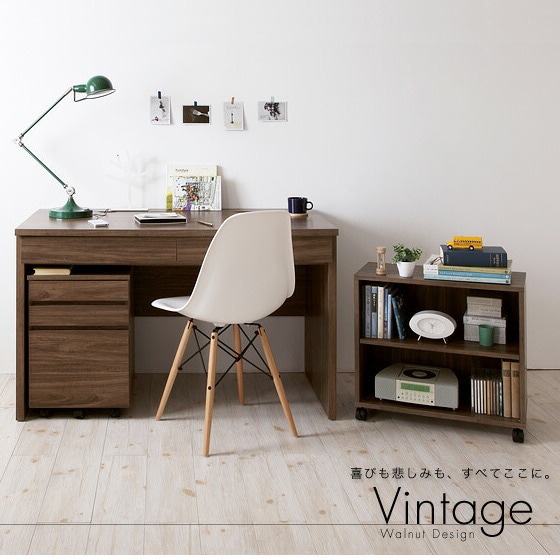 システムデスク3点セット （デスク + ワゴン + シェルフ）引き出し収納 ワークデスク サイドチェスト