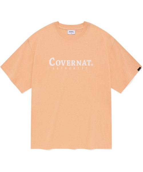 COVERNAT オーセンティックロゴ T シャツサーモン