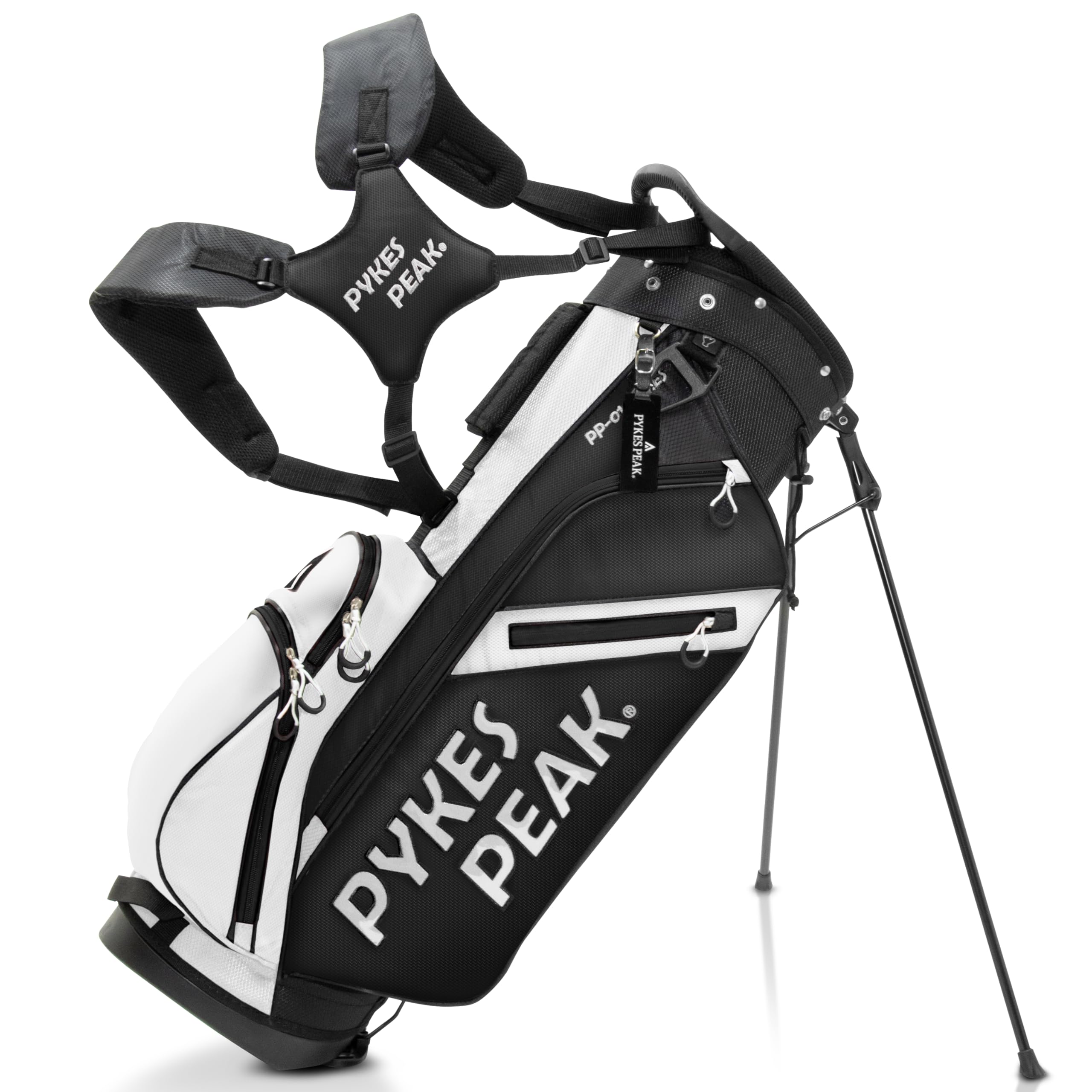 PYKES PEAK（パイクスピーク）キャディーバッグ スタンド式 【軽量 2.2kg / 9.0 型 / 47インチ対応】 6分割 ゴルフバッグ レディース メンズ