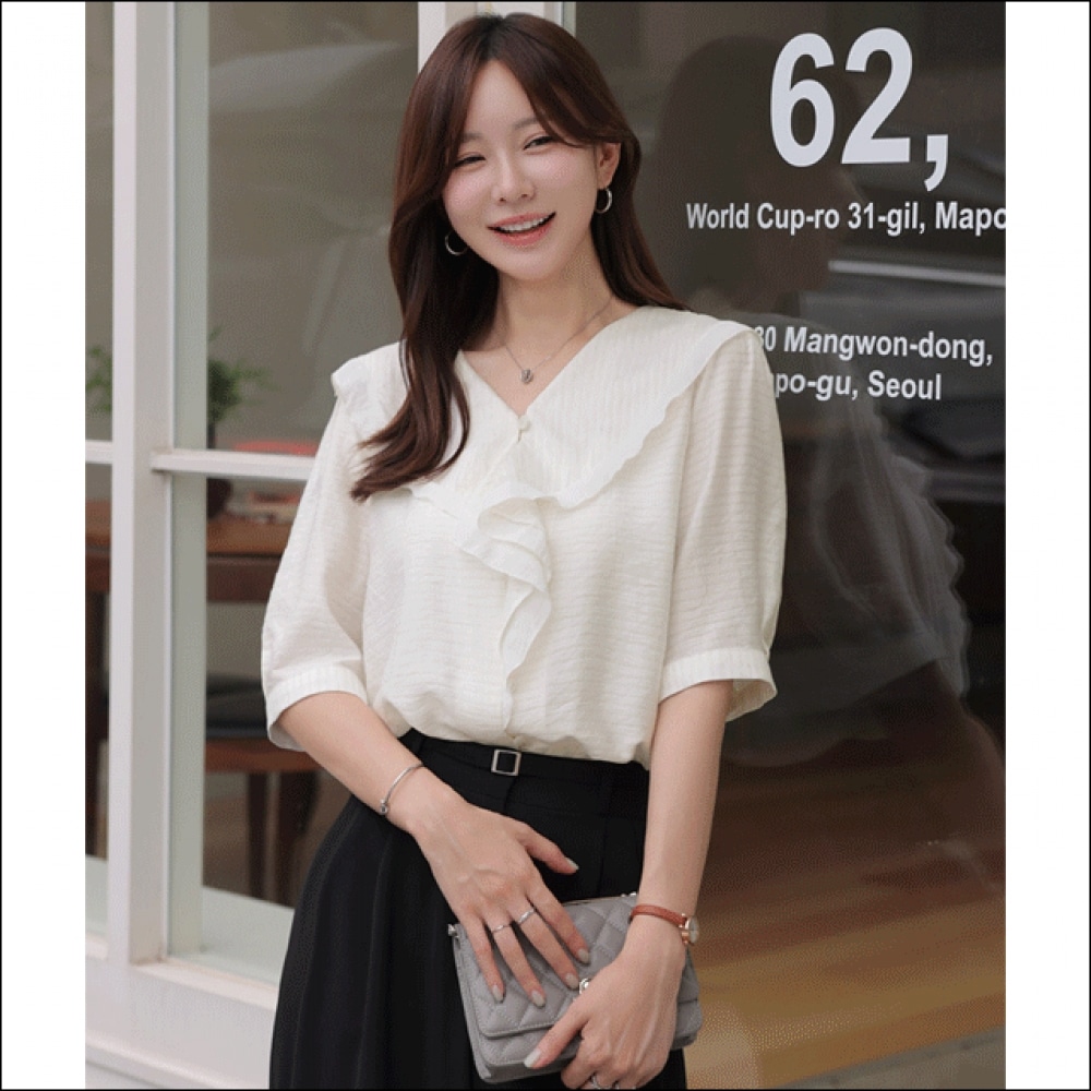 クリック＆ファニーハロウィンリネンフリルブラウス