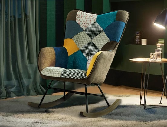 北欧風 レジャー読書用 ロッキングチェア 椅子