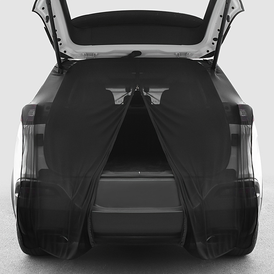 磁気式カータイレート蚊帳 - UVカットトランク＆リアドア用通気性メッシュウィンドウブラックポリエステル裏地なし