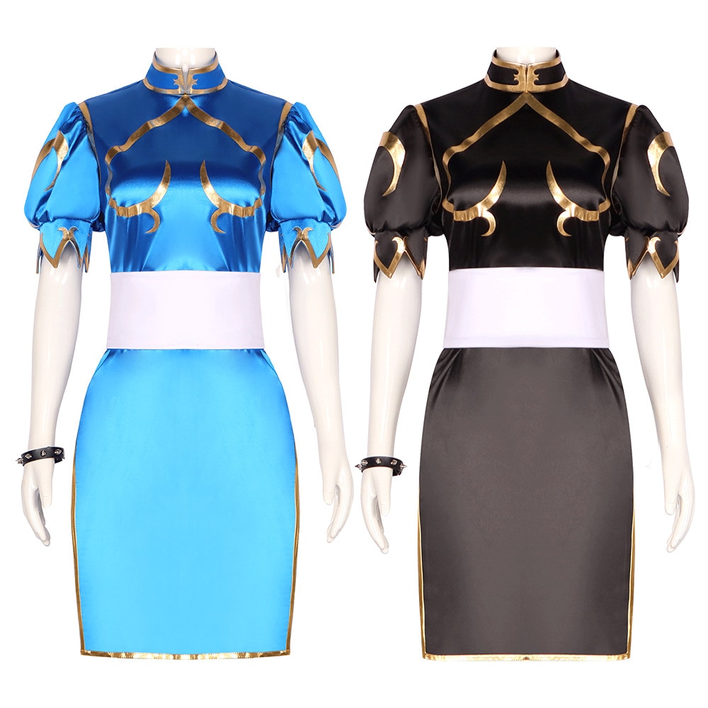 【速達!】アーケード街覇コスプレ衣装麗ブルーチャイナドレス獅子舞演出衣装コスプレゲームアニメハロウィン衣装