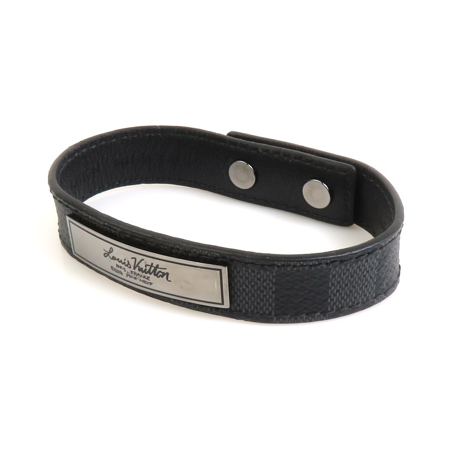 ルイ ヴィトン LOUIS VUITTON ブレスレット ダミエグラフィット ブラスレ LVステープル エディション ダミエグラフィットキャンバス ブラック メンズ M6524 r10104g