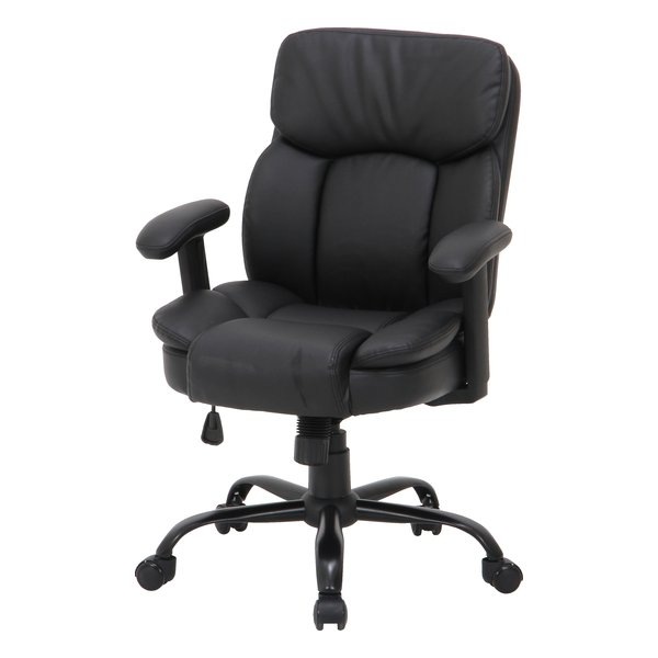 ＰＵプレジデントチェアーマンチェスター ブラック H-2640-TH