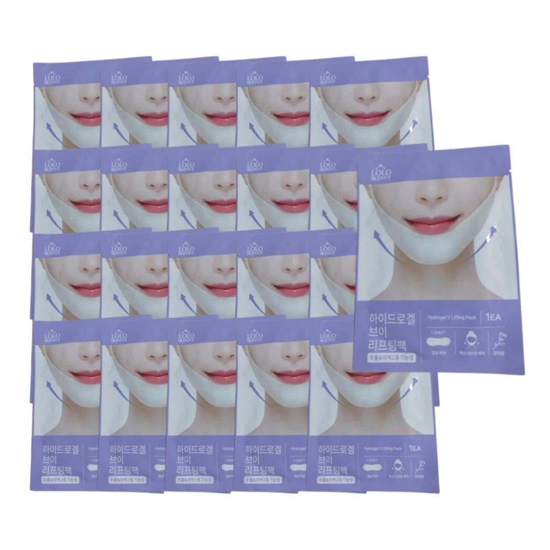 ロロスキニーハイドロゲルジョーv Vラインリフティングラインパック1枚マスクパッチ1日1パック袖口プリーツネックギターパッチ21個