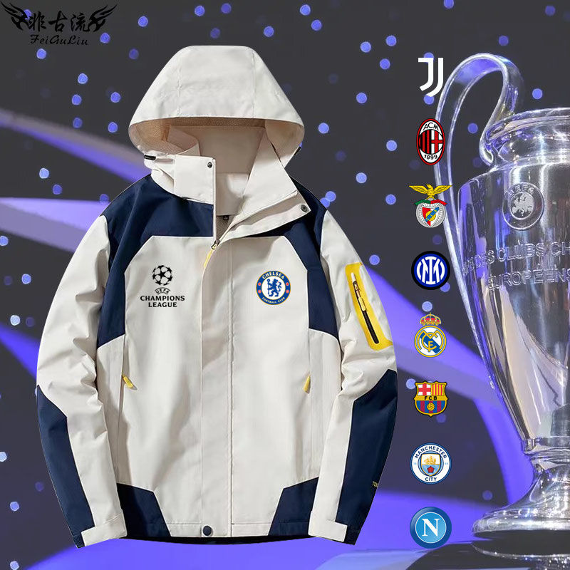 欧冠acミラン皇馬バサ国米チェルシージャケットサッカーファンコートマン城ナポリ突撃服