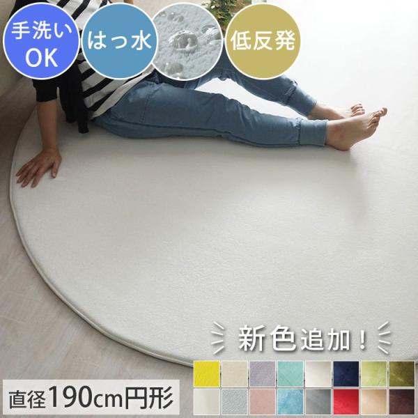 ラグ ラグマット カーペット フランネル 低反発 撥水 190cm 丸 円形 おしゃれ 洗える 6畳 8畳 北欧 安い 冬 絨毯 滑り止め 年中 ラグマット 防音