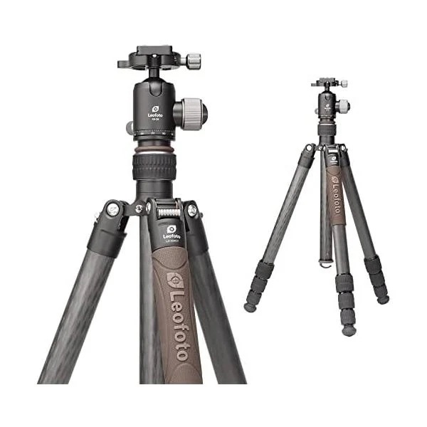 【中古】Leofoto アーバン LX-324CT プロフェッショナル 軽量 カーボンファイバー 三脚 + ボールヘッドセット センターコラムなし XB-38