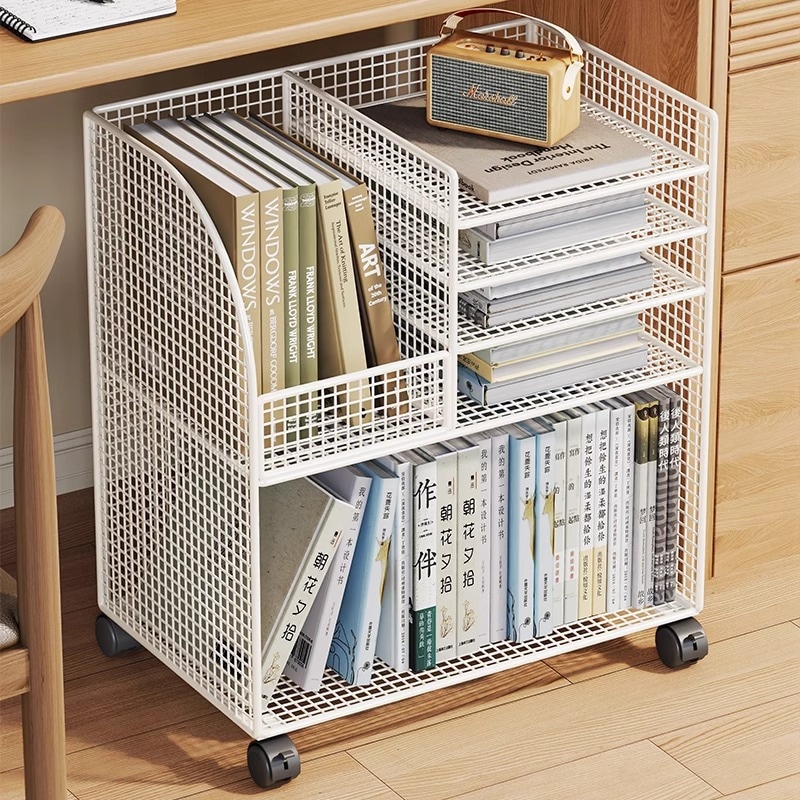 テーブルの下のストレージボックスプーリーブックボックスストレージボックススタディテーブルはテーブルブックバスケットの隣のボックスを整理するために移動できます