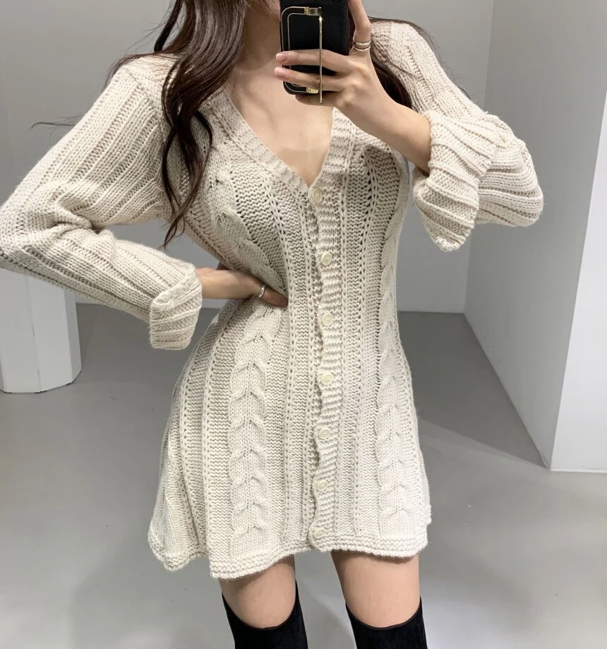 ドレス 便利！2wayあったか!カシミヤタッチ年春韓国ニット愛されドッキングワンピ 冬の 冬の