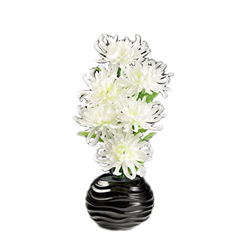 仏縁堂ブランド：光ファイバー使用の光る仏花【7色に変化する煌めくお花 テルミナ：白菊】新盆 初盆 お盆用品 盆提灯 盆花 仏壇用仏具