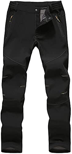 FLYGAGA 防寒パンツ メンズ アウトドアパンツ 登山パンツ 極暖 裏起毛ボア 裏フリースパンツ 厚手 ソフトシェルパンツトレッキングパンツ 防寒防水ズボン 長ズボン 保温 ピリング防止 秋冬用