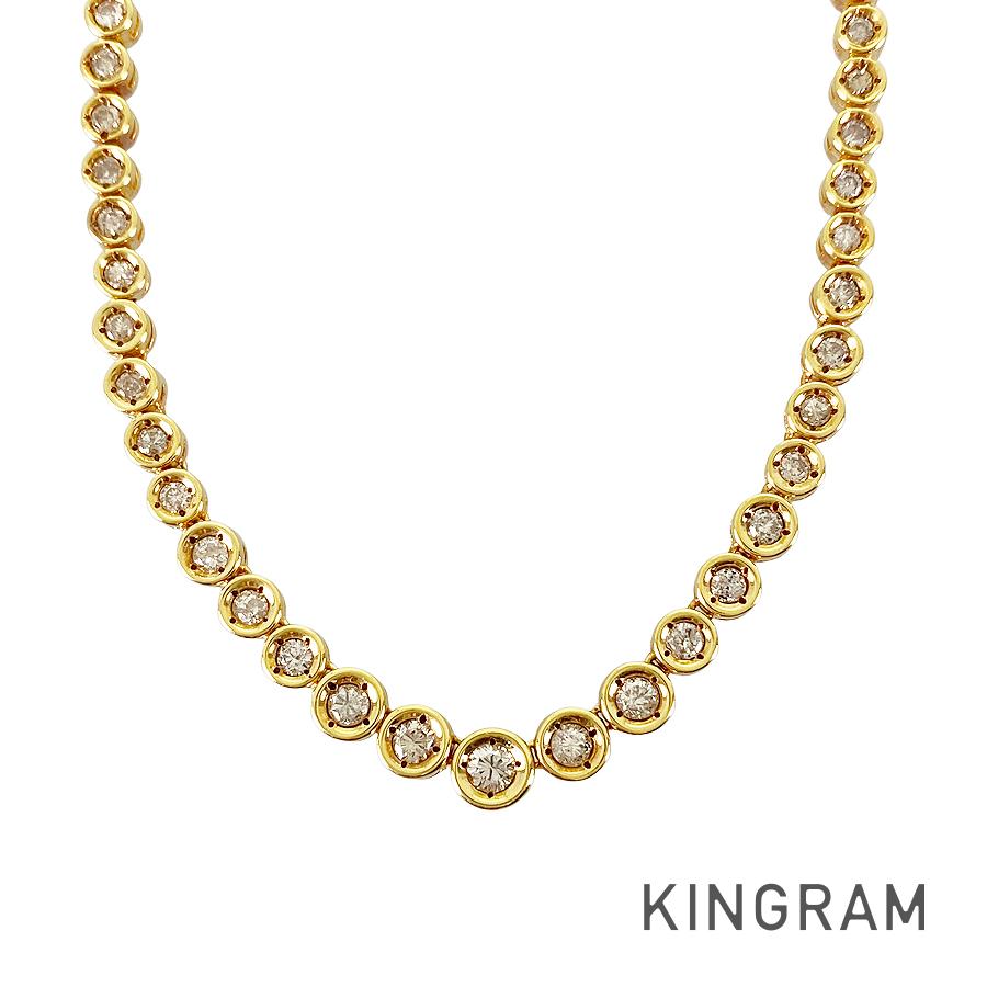 テニスネックレス K18YG ダイヤモンド sst【中古】