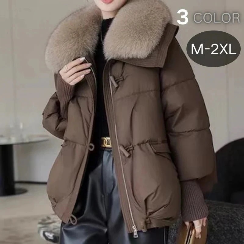 韓国ファッション ins 暖かい 防風 通勤 厚手 アウター レディース ジャケット カジュアルコート 中綿 軽量 体型カバー