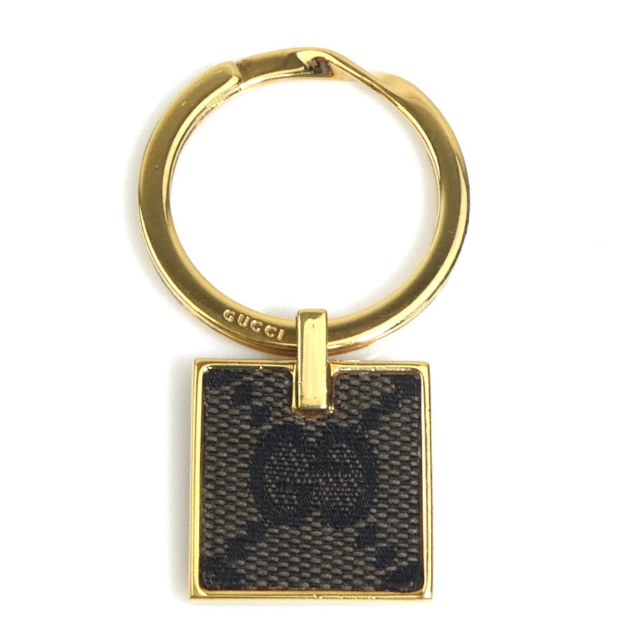 グッチ GUCCI チャーム キーリング メタル ゴールド ユニセックス h32198a