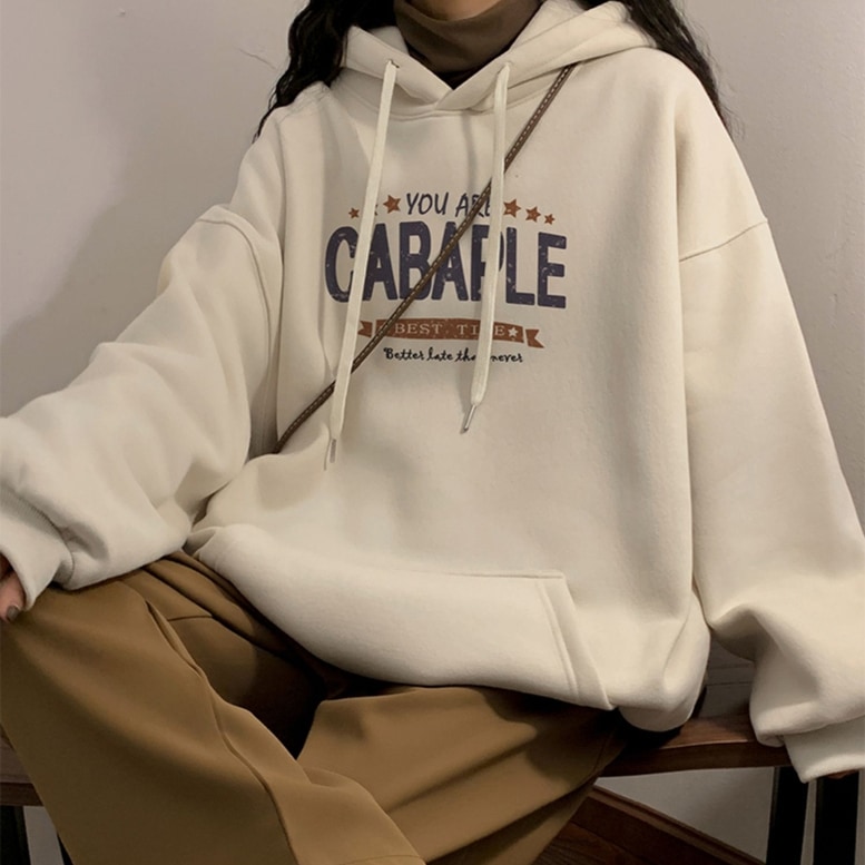 パーカー トップス カレッジロゴスウェットパーカー レディース スウェットパーカー カレッジロゴ オーバーパーカー 長袖 フード付き スウェット プルオーバー フーディ ロゴ プリント 白 黒