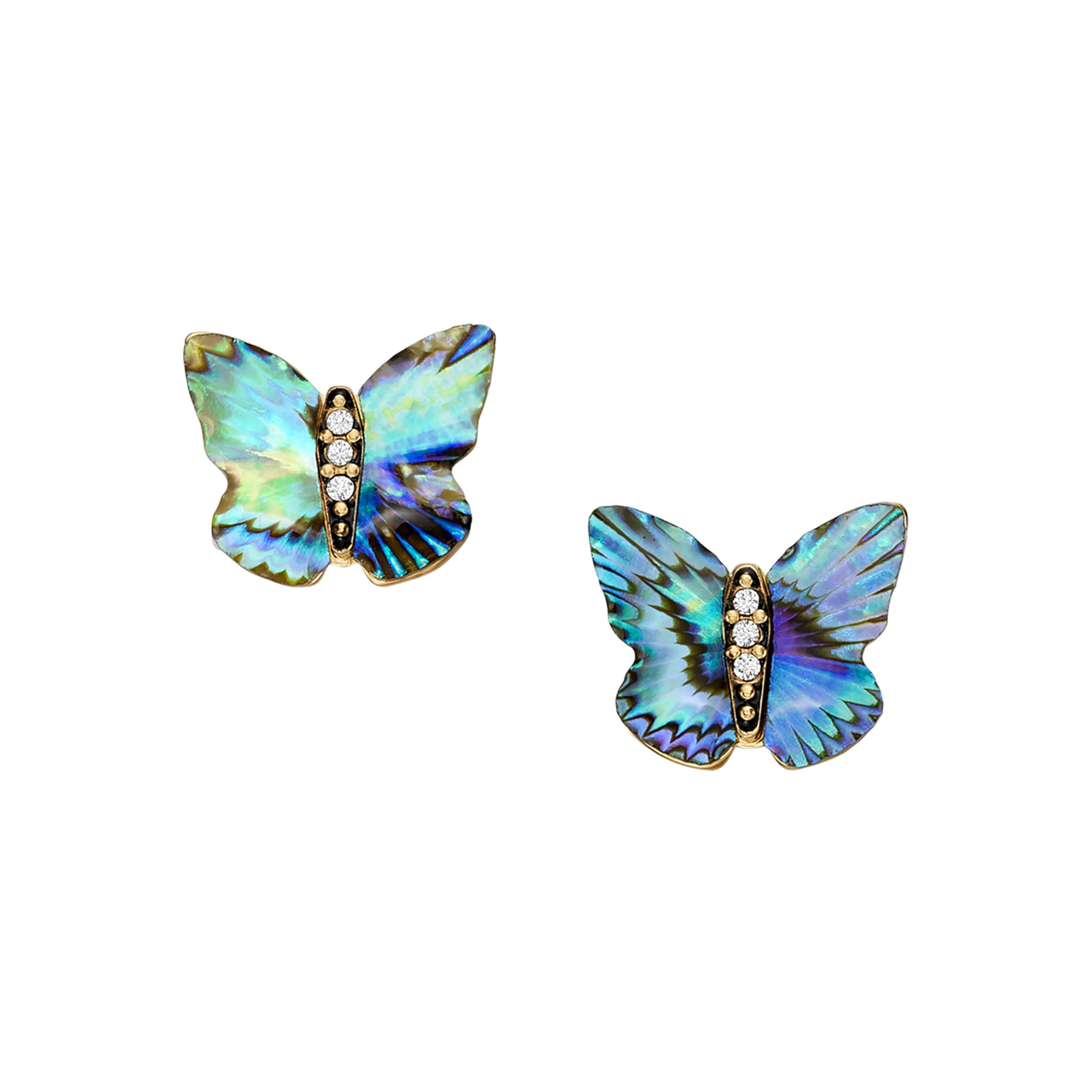 Fossil レディース SUTTON BUTTERFLY WINGS マルチカラー アバロン スタッドピアスJF04813710