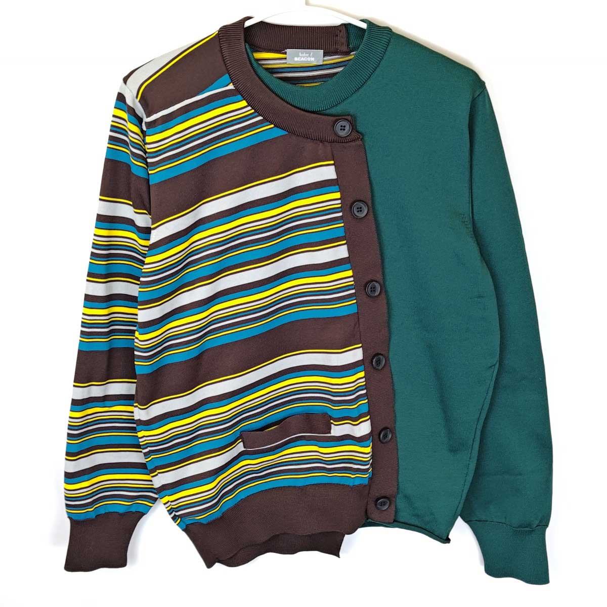 【中古】kolor BEACON カラー ビーコン ニット カーディガン 2 グリーン 24SBM-N01331 メンズ 薄手 セーター