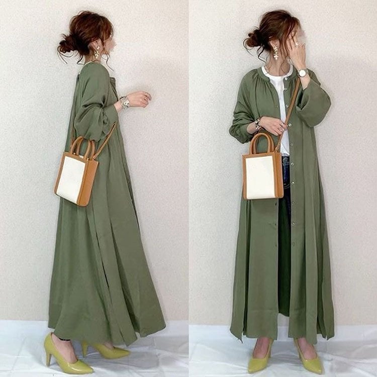 シャツワンピース レディース 40代 キレイめ マキシ丈ワンピース 春夏 長袖ワンピース 綿麻混 通 母の日のプレゼント 母の日-0003212 4,739円