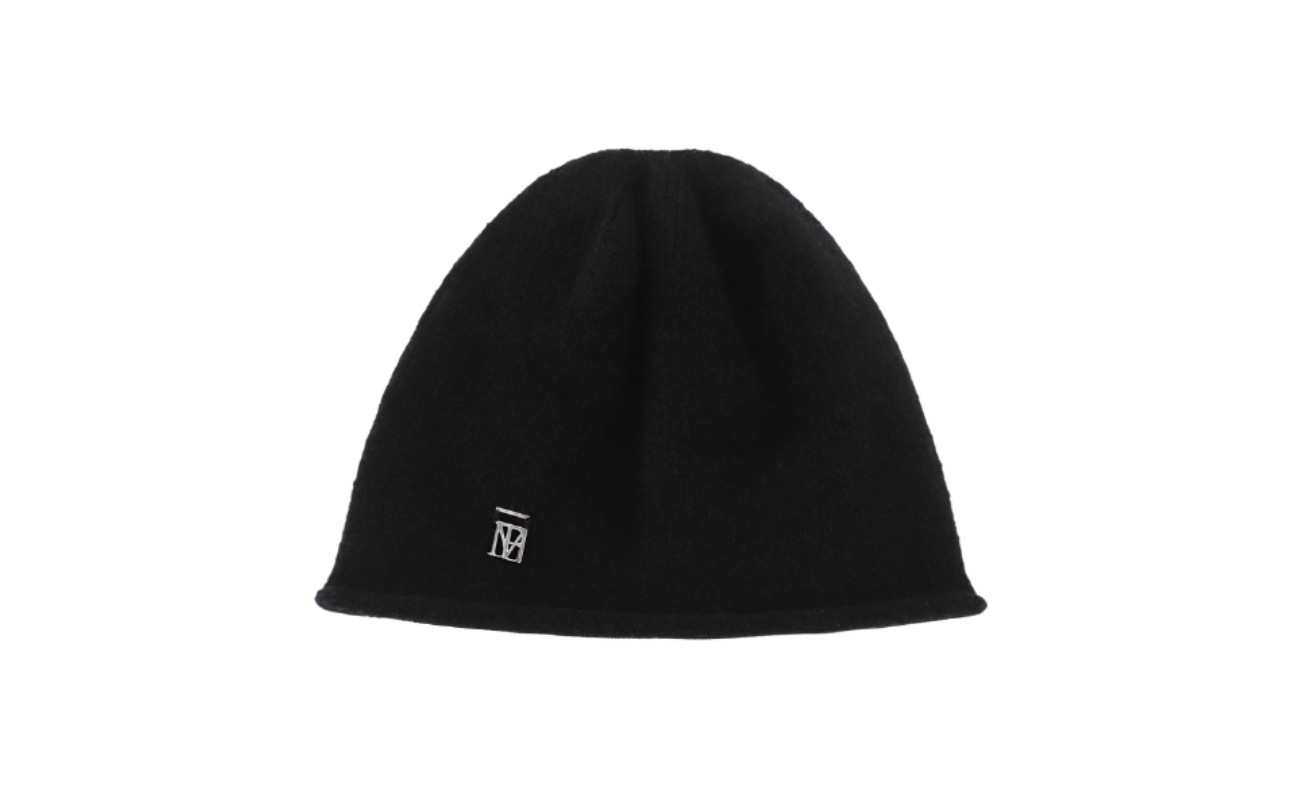 【TREEMINGBIRD】 ANGORA METAL POINT BEANIE : BLACK
