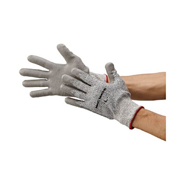 （まとめ）耐切創PUコーティング手袋 M MT985-M 1双 [x3セット]