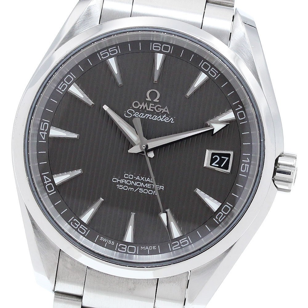 オメガ OMEGA 231.10.42.21.06.001 シーマスター アクアテラ 150M デイト 自動巻き メンズ 保証書付き_901246【中古】