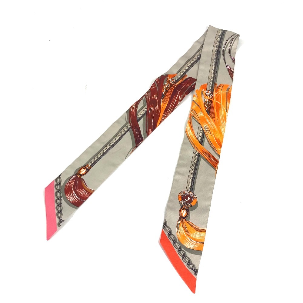 スカーフ ツイリー ツィリー Twilly バンドースカーフ シルク グレー