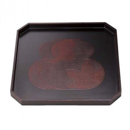 福井クラフト 木)尺1.5寸隅切盆瓢春秋曙 50407460