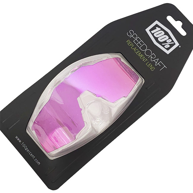交換用レンズ 100%(ワンハンドレッド) SPEEDCRAFT スピードクラフト用 リプレイスメントレンズ 本体は別売 69032-00004パープルMLミラー(24y12m)
