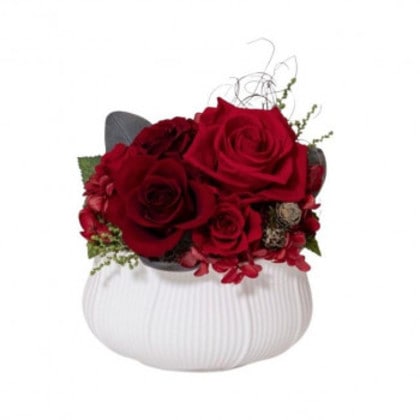 フラワーアレンジ グレーデ レッド F-6108