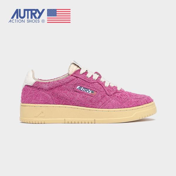 オートリーメダリストスニーカー ヘアリースエード FUCHSIA
