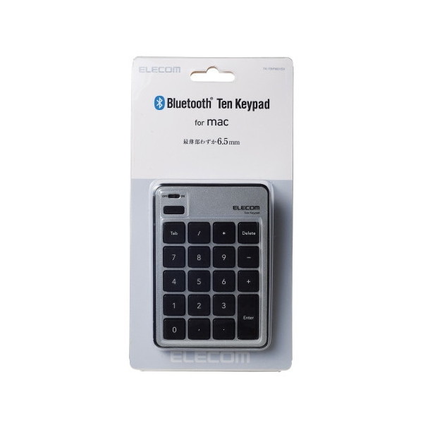 TK-TBPM01SV Bluetoothテンキーボード パンタグラフ MacOS対応 薄型 シルバー メーカー直送