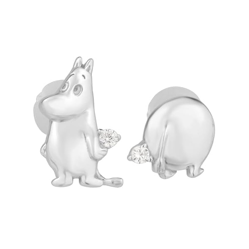 [新宿銀の蔵] ムーミン MOOMIN お尻 アシンメトリー スタッドピアス 2P 両耳用 レディース シルバー925 公 式 グッズ キャラクター