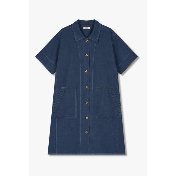 シャツカラーカチオンチュニックワンピース9105241174056
