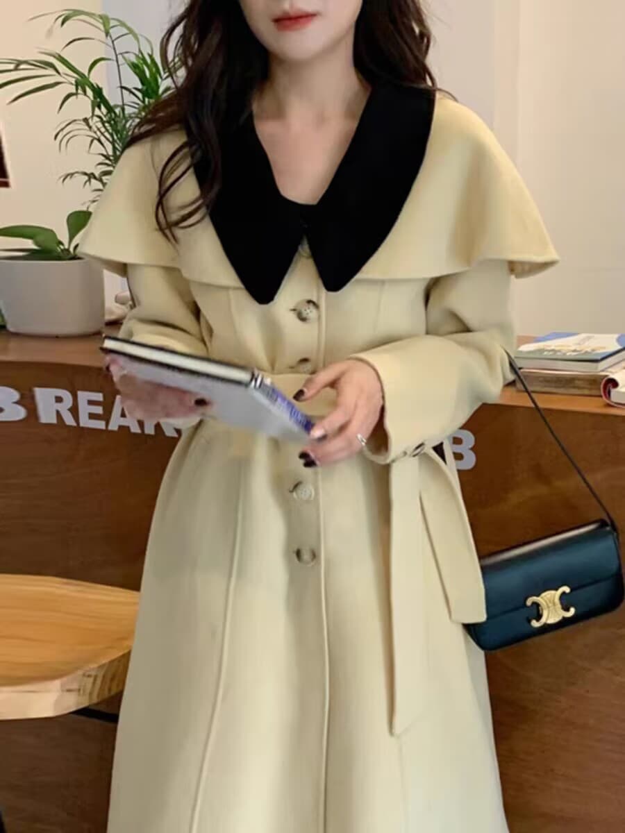 韓国デザイン秋冬新作めくるロングタイプファーコート 5,206円