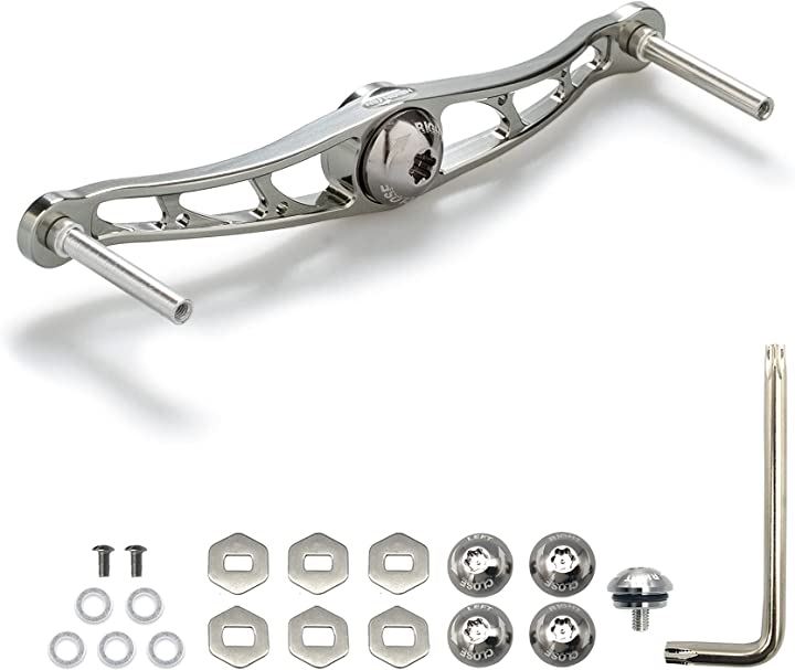 ベイト リール ハンドル ノブなし 70航空アルミ製 シマノ ダイワ アブガルシア通用 ベイトリール(ガンメタル, 130mm)