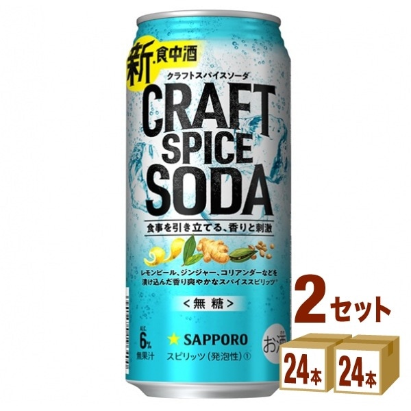 サッポロ クラフトスパイスソーダ 500ml 2ケース (48本)
